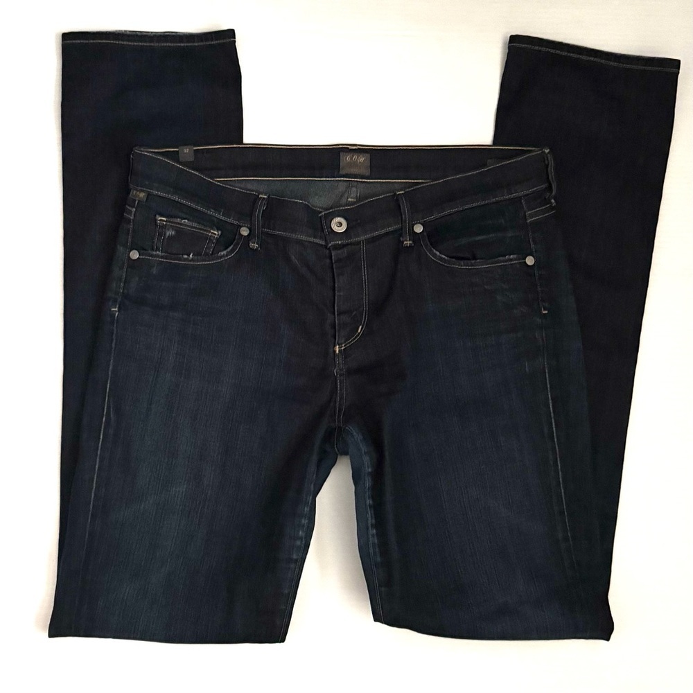 Citizens of Humanity Ava Low Rise Straight Leg Dark Wash Jeans Size 32 - Picture 2 of 9
